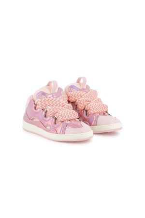 sneakers in pelle rosa LANVIN KIDS | N30189S74